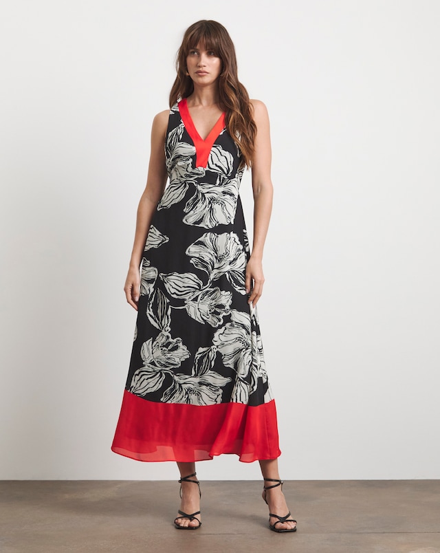 Whistles Tropical Leaves Paloma Dress | JD Williams