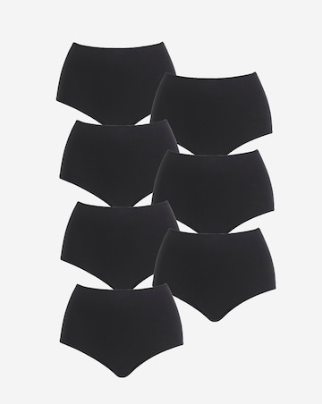 Pretty Secrets (7 Pack) Full Fit Knickers Black