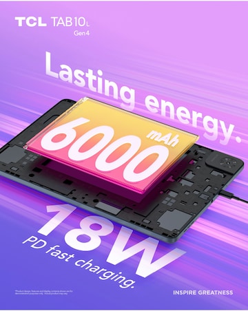 TCL 10L Gen 4 64GB Tablet with Case - Dark Grey