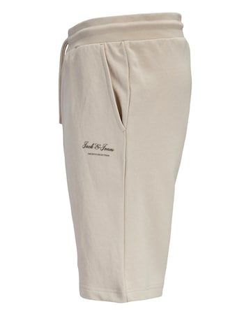 Jack & Jones Gordon Logo Sweat Short - Cream