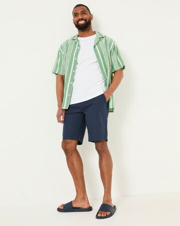 FatFace Mawes Cotton Linen Shorts - Navy