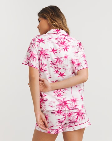 Cyberjammies Palm Print Short Pyjama Set White Mix