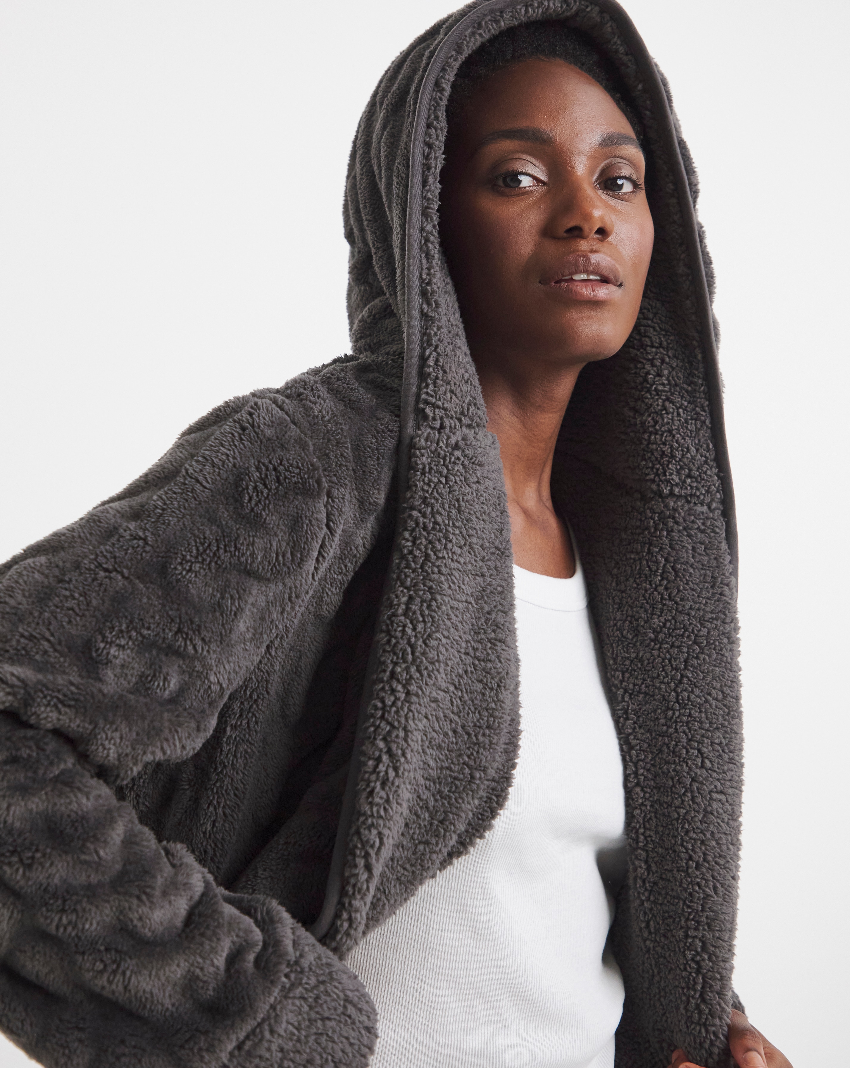Pretty Secrets Cable Fleece Lounge Cardigan | JD Williams