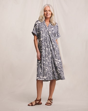 Julipa Printed Cocoon Shirt Dress