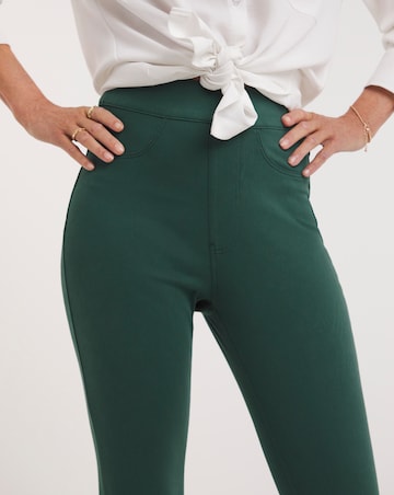 Dark Green Stretch Skinny Jersey Denim Jegging