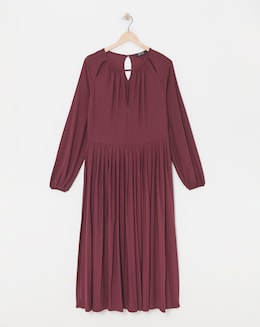 2 In 1 Pleated Keyhole Detail Dress