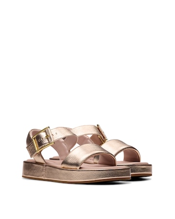 Clarks Copper Alda Strap Leather Sandal Standard Fit