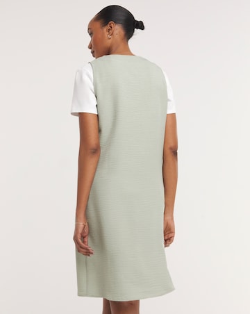 Textured Fabric Apron Dress