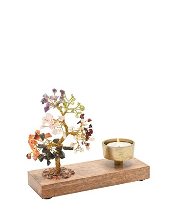 Serenity Gemstone Tree Tea Light Holder - 7 Chakras