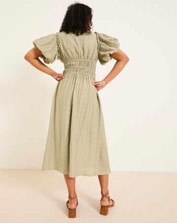 FatFace Copper & Black Tabitha Textured Dress