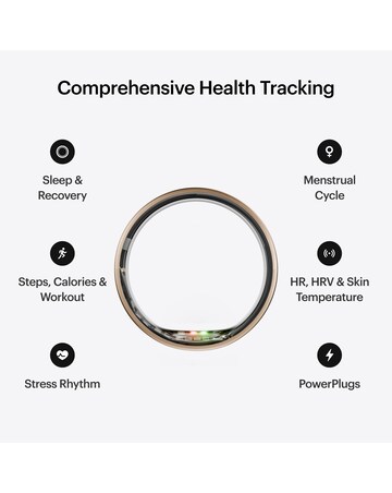 Ultrahuman Ring AIR Bluetooth Smart Ring - Brushed Rose Gold - Size 9