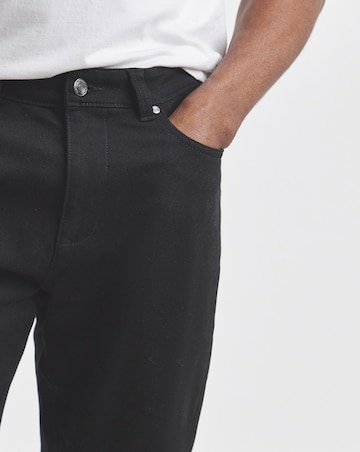 Union Black Loose Fit Stretch Gabardine Jeans