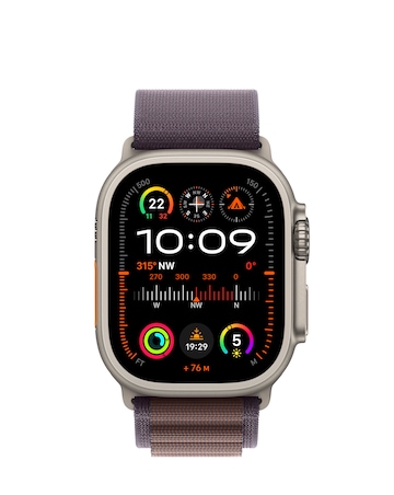 Apple Watch Ultra 2 Cellular 49mm Titanium Case with Indigo Alpine Loop - Large