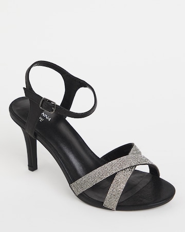 Joanna Hope Diamante Crossover Heeled Sandal - Wide Fit (E)