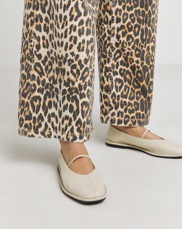 Lucky Soft Leather Flat Mary Janes - Wide Fit (E)