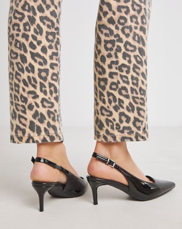 Simply Be Aspen Pointed Toe Slingback Shoes - Wide Fit (E)