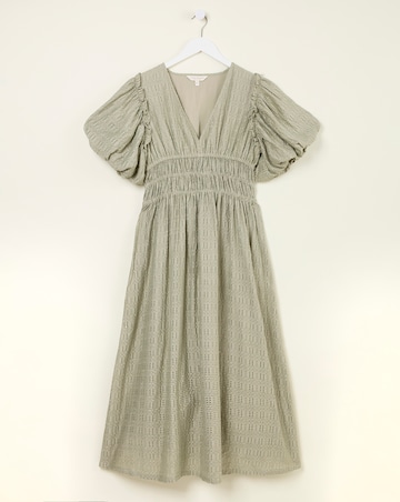 FatFace Copper & Black Tabitha Textured Dress