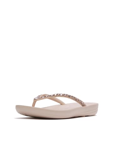 FitFlop Rose Iqushion Multi-Crystal Ergonomic Flip-Flops - Standard Fit (D)