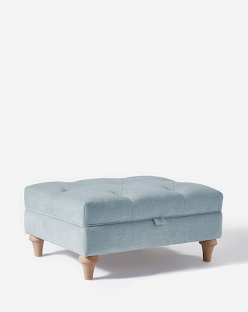 Julipa Colston Chenille Buttoned Storage Footstool