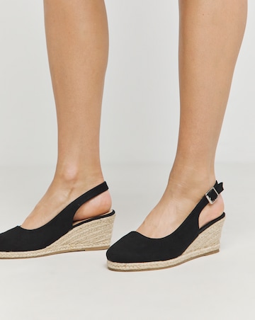 Miami Wedge Espadrille Slingback Sandals - Ultra Wide Fit (EEEEE)