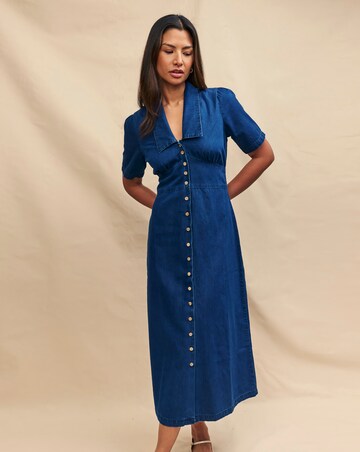 Nobody's Child Denim Daisy Midi Dress