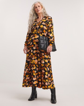 Joe Browns Glourious Golden Leaves Midaxi Jersey Dress