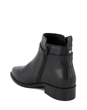 Dune Pepi Leather Buckle Ankle Boots Standard Fit