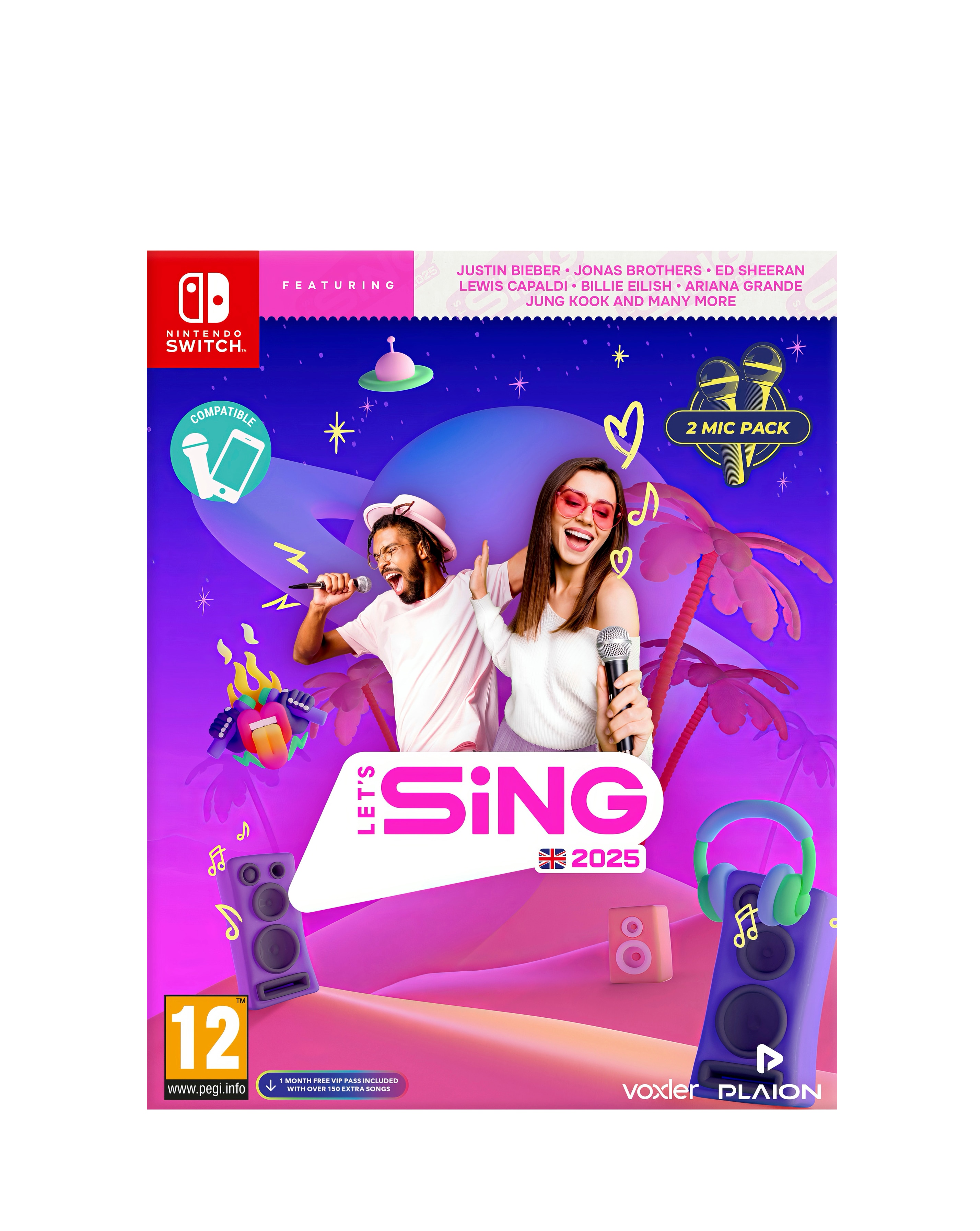 Let's Sing 2025 Mic Pack (Nintendo Switch) JD Williams - Main Image