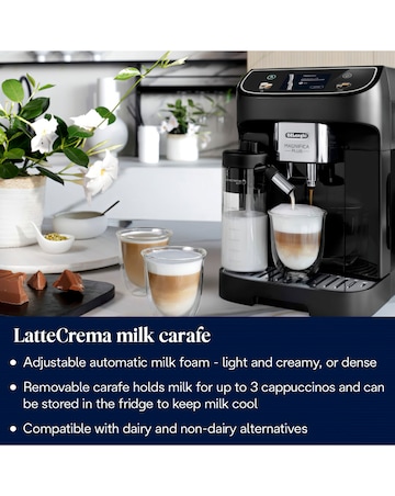 De'Longhi ECAM320.60.B Magnifica Plus with Milk Bean to Cup Coffee Machine