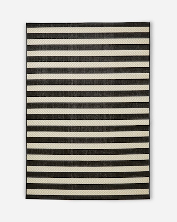 Outdoor Rug - Black Stripe