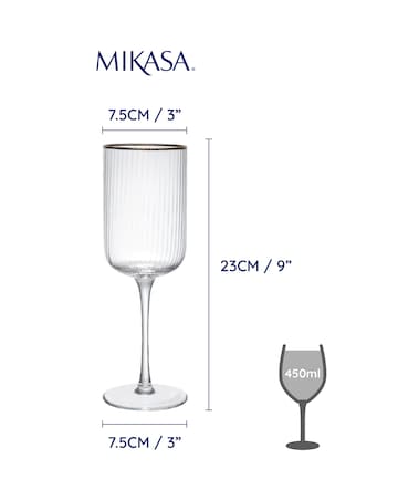Mikasa Sorrento 4pc Red Wine Glasses