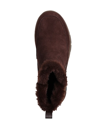 Skechers Easy Going Zip Fur Trimmed Boots Standard Fit