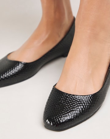 Clarice Square Toe Ballerina Shoes Wide E Fit