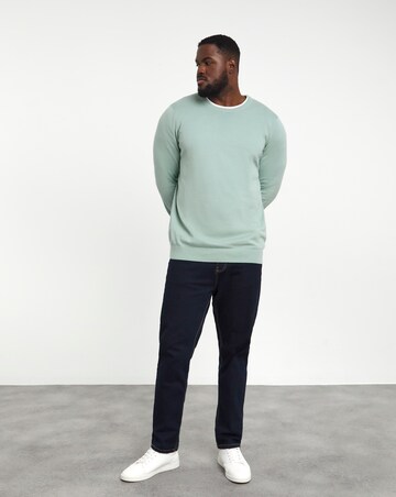 Sage Knitted Crew Neck Jumper