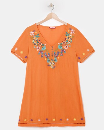 Joe Browns Exquistite Embroided Crinkle Tunic