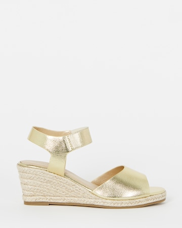Sariah Two Part Espadrille Wedge Sandals - Extra Wide Fit (EEE)