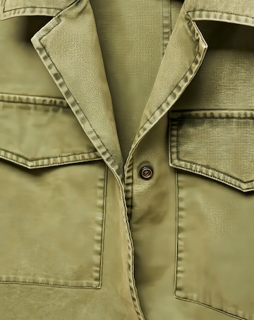Mango Khaki Utility Caracas Overshirt