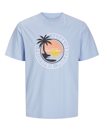 Jack & Jones Palm Graphic T-Shirt - Blue