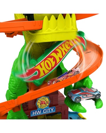Hot Wheels City T-Rex Blaze Battle Playset