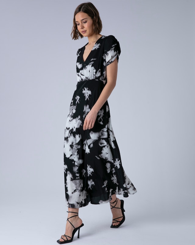 Religion Isabel Abstract Floral Tea Maxi Dress
