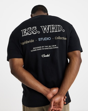 Jack & Jones Urban Edge Back Graphic T-Shirt - Black