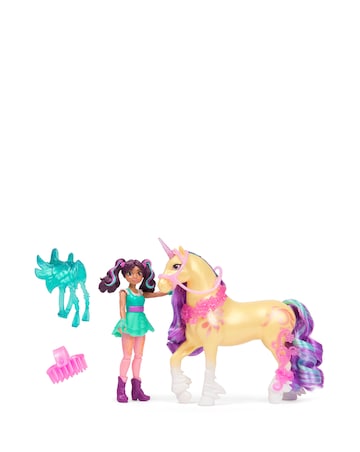 Unicorn Academy Small Ava Doll and Plant Magic Leaf