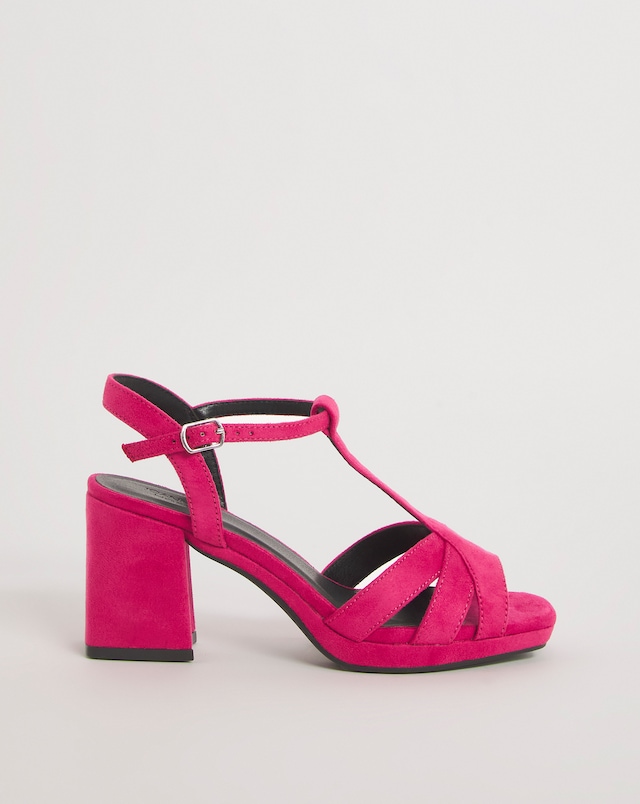 Donna T Bar Platform Sandal - Wide Fit (E)