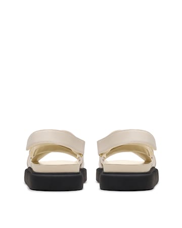 Clarks Cream Aristella Sun Leather Sandal Standard Fit