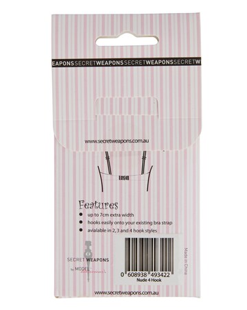 Secret Weapons 2 Hook Bra Extenders (3 Pack) Assorted