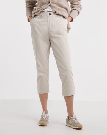 Stone Stretch Cropped Chino Trouser