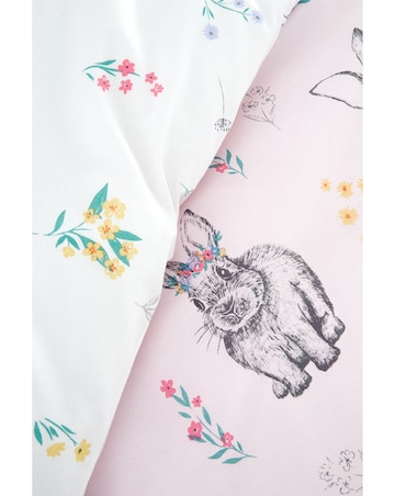 Catherine Lansfield Bunny Tails Ditsy Flowers Duvet Cover Set