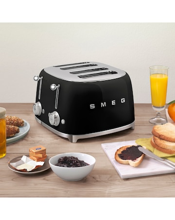 Smeg Kettle and 4 Slice Toaster Black