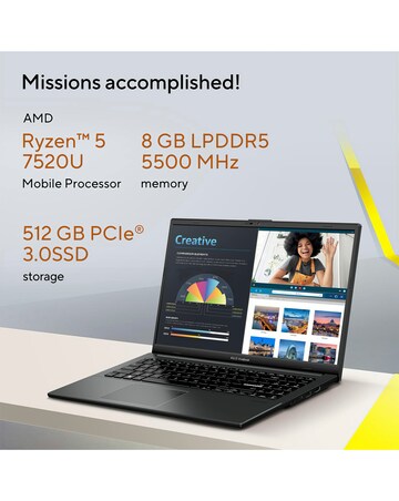 ASUS Vivobook Go 15 15.6in FHD AMD Ryzen 5 8GB 512GB Laptop - Silver