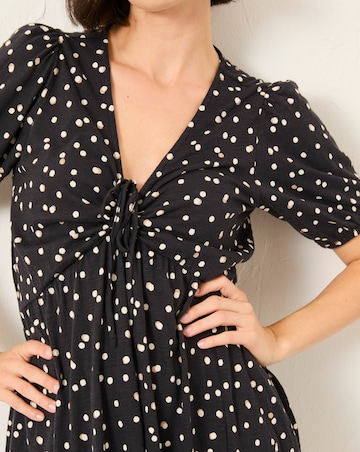 FatFace Nell Polka Dot Jersey Midi Dress